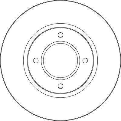 Alanko 304566 Unventilated front brake disc 304566
