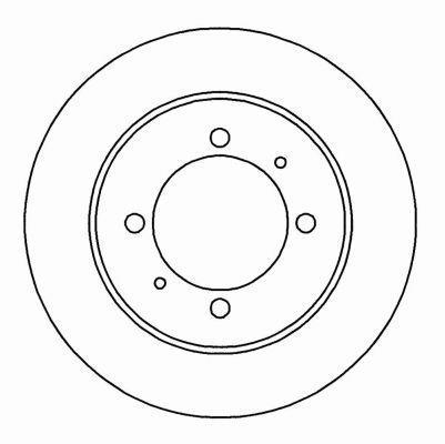 Alanko 304534 Rear brake disc, non-ventilated 304534