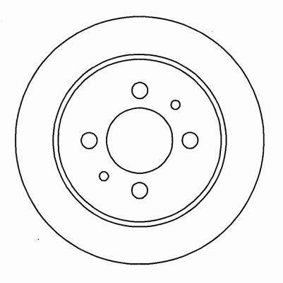 Alanko 304533 Rear brake disc, non-ventilated 304533