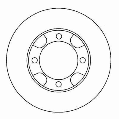 Alanko 304527 Unventilated front brake disc 304527