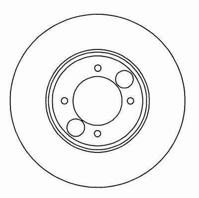 Alanko 304488 Rear brake disc, non-ventilated 304488