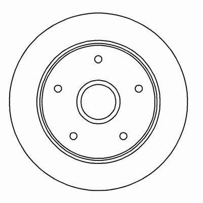 Alanko 304462 Rear brake disc, non-ventilated 304462