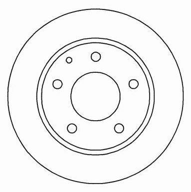 Alanko 304458 Rear brake disc, non-ventilated 304458