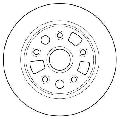 Alanko 304442 Rear brake disc, non-ventilated 304442