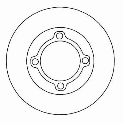 Alanko 304438 Unventilated front brake disc 304438