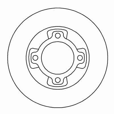 Alanko 304411 Unventilated front brake disc 304411