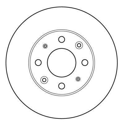 Alanko 303834 Unventilated front brake disc 303834