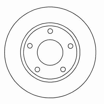 Alanko 303822 Rear brake disc, non-ventilated 303822