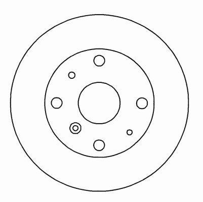 Alanko 303800 Unventilated front brake disc 303800