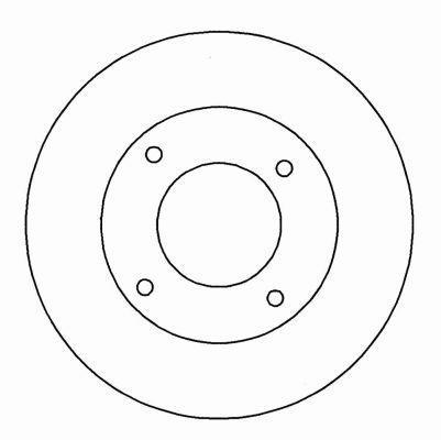 Alanko 303795 Unventilated front brake disc 303795