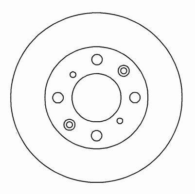 Alanko 303643 Rear brake disc, non-ventilated 303643