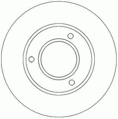 Alanko 303564 Unventilated front brake disc 303564