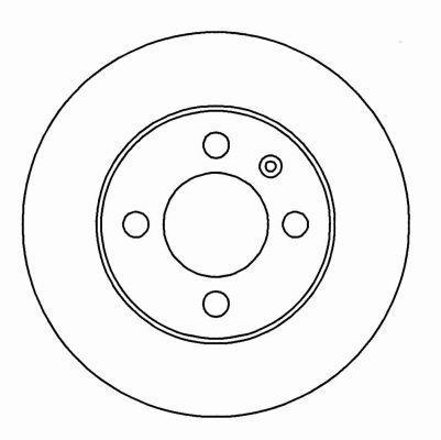 Alanko 303411 Unventilated front brake disc 303411