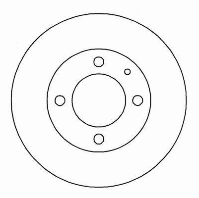 Alanko 303264 Unventilated front brake disc 303264