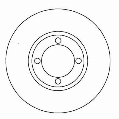 Alanko 303251 Unventilated front brake disc 303251