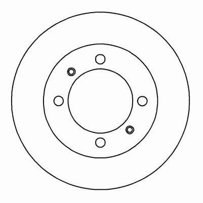 Alanko 303250 Unventilated front brake disc 303250