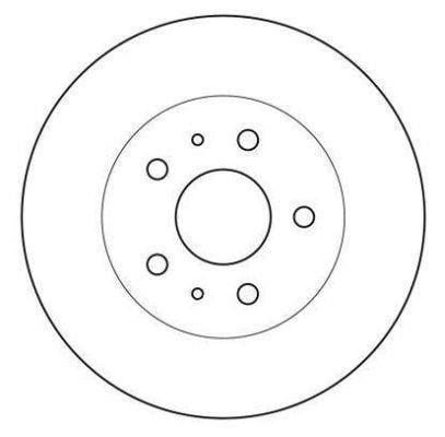 Alanko 303216 Unventilated front brake disc 303216