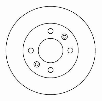 Alanko 303214 Unventilated front brake disc 303214