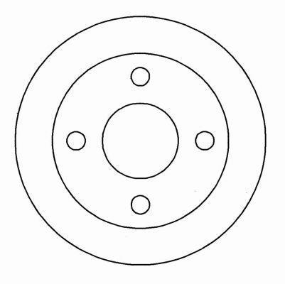 Alanko 303204 Unventilated front brake disc 303204
