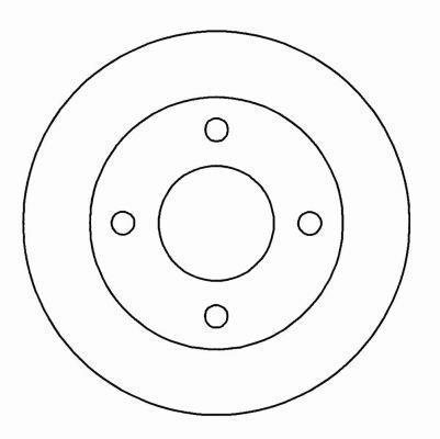 Alanko 303058 Unventilated front brake disc 303058