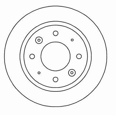 Alanko 302947 Rear brake disc, non-ventilated 302947