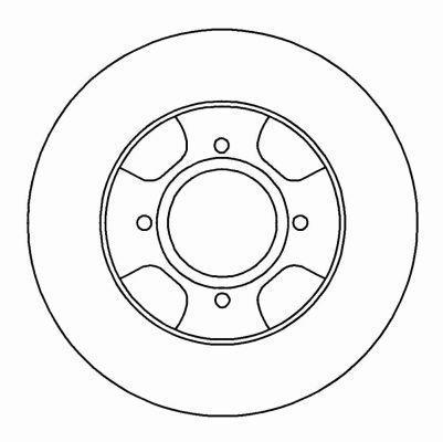 Alanko 303486 Unventilated front brake disc 303486
