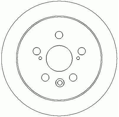 Alanko 303534 Rear brake disc, non-ventilated 303534