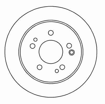 Alanko 304805 Rear brake disc, non-ventilated 304805