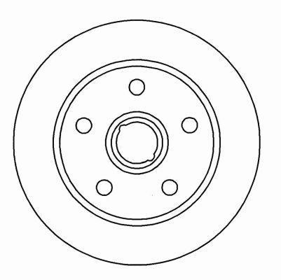 Alanko 304836 Unventilated front brake disc 304836