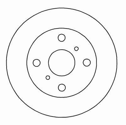 Alanko 303706 Unventilated front brake disc 303706