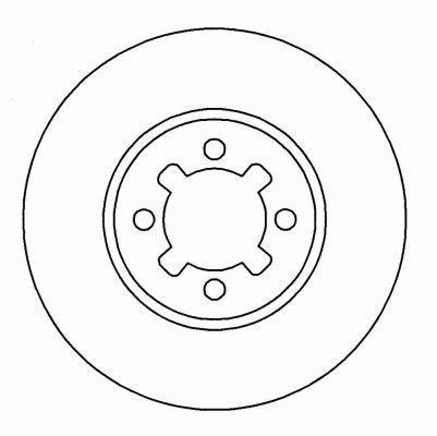 Alanko 303722 Unventilated front brake disc 303722