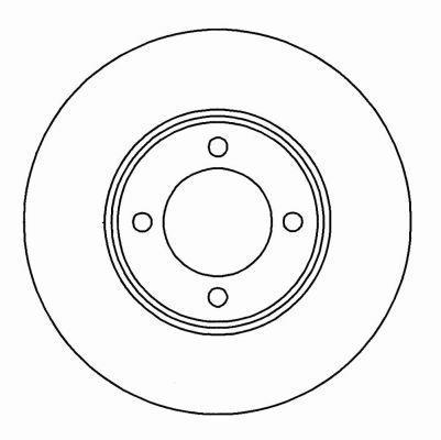 Alanko 303730 Unventilated front brake disc 303730