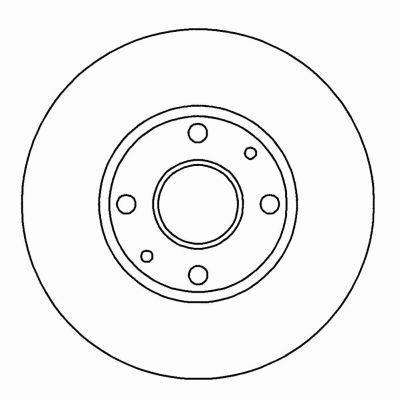Alanko 304260 Unventilated front brake disc 304260