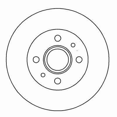 Alanko 304261 Rear brake disc, non-ventilated 304261