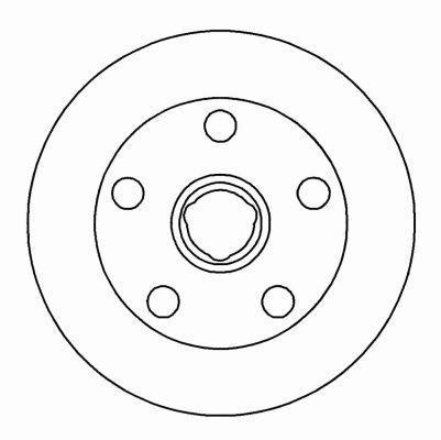 Alanko 304296 Rear brake disc, non-ventilated 304296