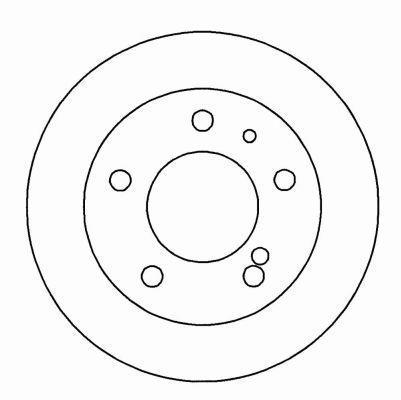 Alanko 304043 Rear brake disc, non-ventilated 304043