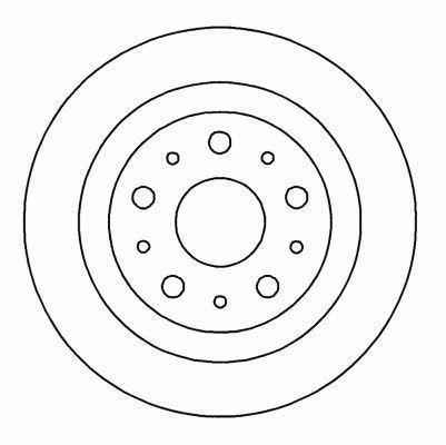 Alanko 304156 Rear brake disc, non-ventilated 304156