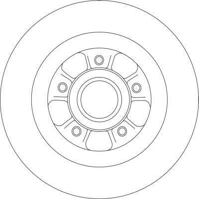Alanko 304243 Rear brake disc, non-ventilated 304243