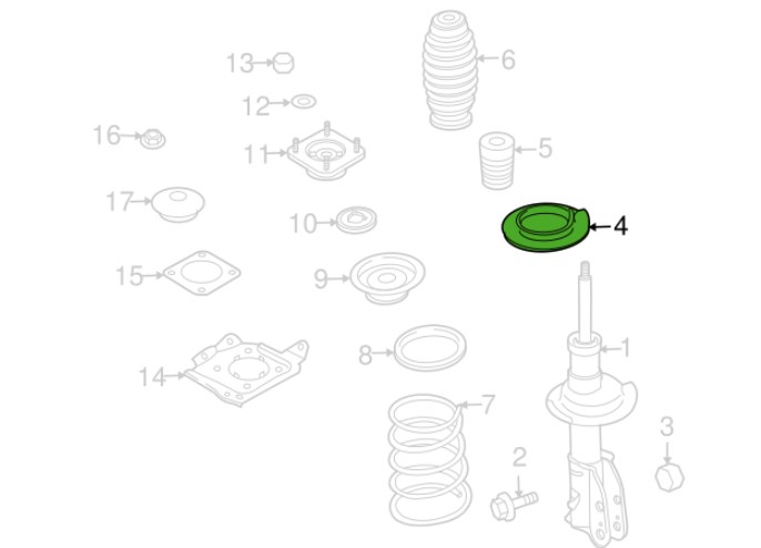 Mazda L206-34-0A3 SEAT,RUBBER-LOWER L206340A3