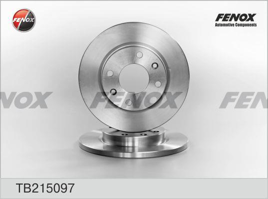 Fenox TB215097 Unventilated front brake disc TB215097