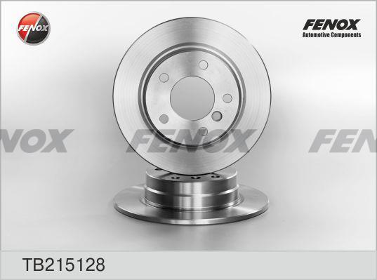 Fenox TB215128 Rear brake disc, non-ventilated TB215128