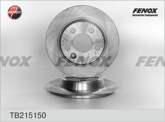 Fenox TB215150 Rear brake disc, non-ventilated TB215150