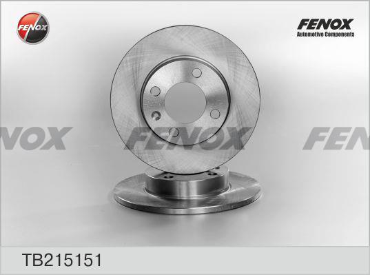 Fenox TB215151 Unventilated front brake disc TB215151