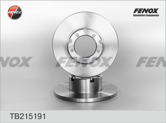 Fenox TB215191 Unventilated front brake disc TB215191