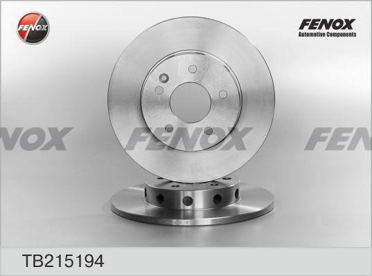 Fenox TB215194 Unventilated front brake disc TB215194
