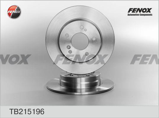 Fenox TB215196 Rear brake disc, non-ventilated TB215196