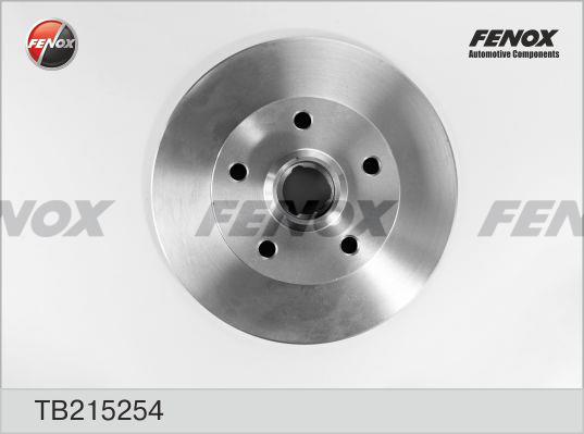 Fenox TB215254 Rear brake disc, non-ventilated TB215254