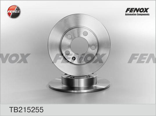 Fenox TB215255 Rear brake disc, non-ventilated TB215255