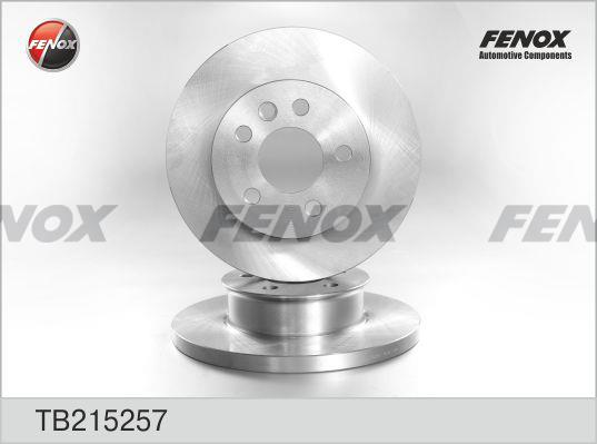 Fenox TB215257 Unventilated front brake disc TB215257