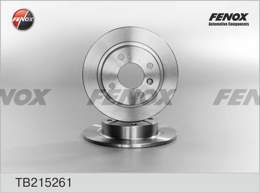 Fenox TB215261 Rear brake disc, non-ventilated TB215261